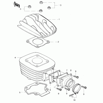 CYLINDER HEAD/CYLINDER/REED VALVE