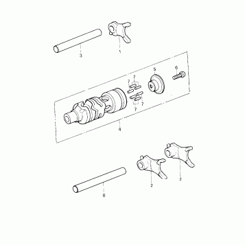 GEAR CHANGE DRUM & FORKS
