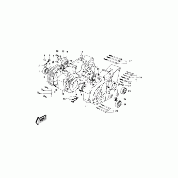 CRANKCASE ('73-'75 MC1/MC1-A/MC1-B)