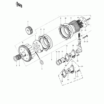 CLUTCH ('73-'75 MC1/MC1-A/MC1-B)