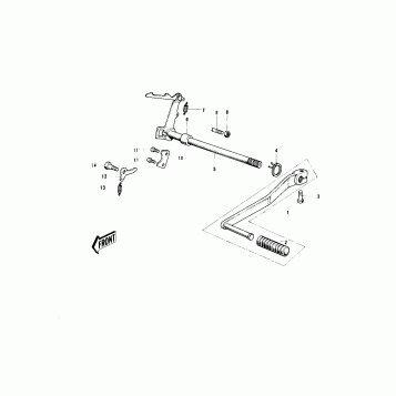 GEAR CHANGE MECHANISM ('73-'75 MC1/MC1-A