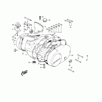 ENGINE COVERS ('73-'75 MC1/MC1-A/MC1-B)