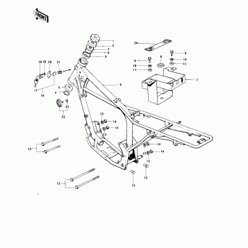 FRAME/FRAME FITTINGS ('73-'75 MC1/MC1-A/