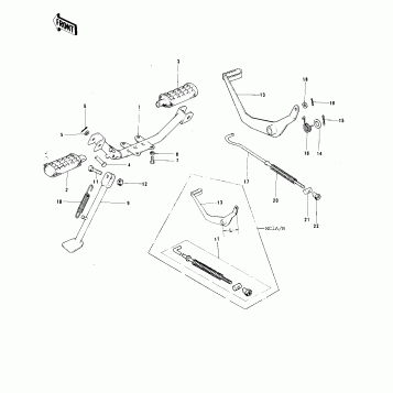 FOOTRESTS/STAND/BRAKE PEDAL