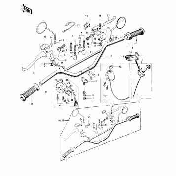 HANDLEBAR ('73-'75 MC1/MC1-A/MC1-B)