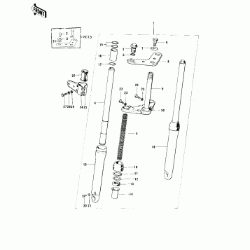 FRONT FORK ('73-'75 MC1/MC1-A/MC1-B)