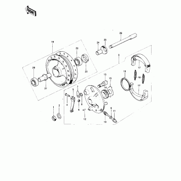 FRONT HUB/BRAKE (MC1-A/B)