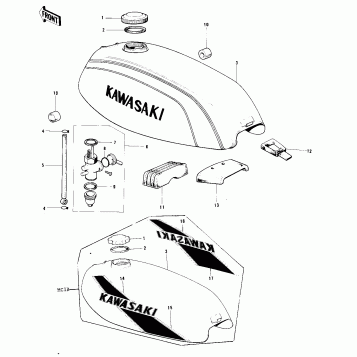 FUEL TANK ('73-'75 MC1/MC1-A/MC1-B)
