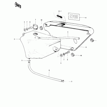 SIDE COVER/OIL TANK ('73-'75 MC1/MC1-A/M