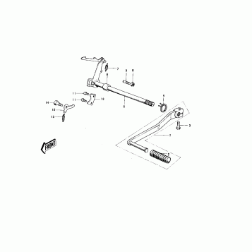 GEAR CHANGE MECHANISM ('74-'75 MC1M/MC1M