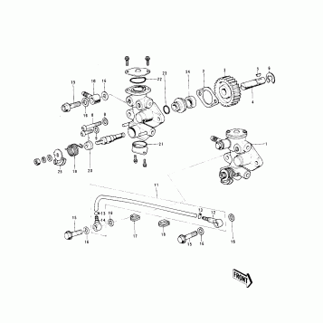 OIL PUMP ('74-'75 MC1M/MC1M-A)