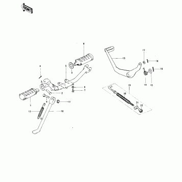 FOOTRESTS/STAND /BRAKE PEDAL