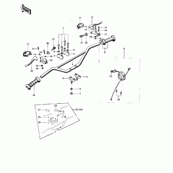 HANDLEBAR ('74-'75 MC1M/MC1M-A)