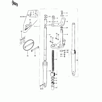 FRONT FORK ('74-'75 MC1M/MC1M-A)