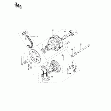 REAR HUB/BRAKE /CHAIN