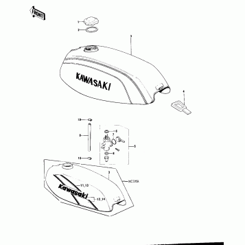 FUEL TANK ('74-'75 MC1M/MC1M-A)