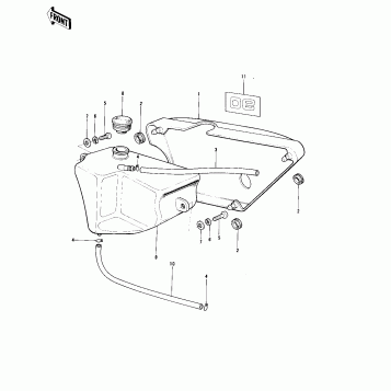 SIDE COVER/OIL TANK ('74-'75 MC1M/MC1M-A