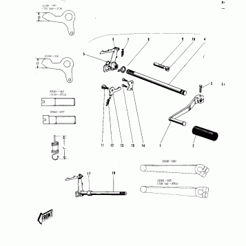 GEAR CHANGE MECHANISM ('69-'73)