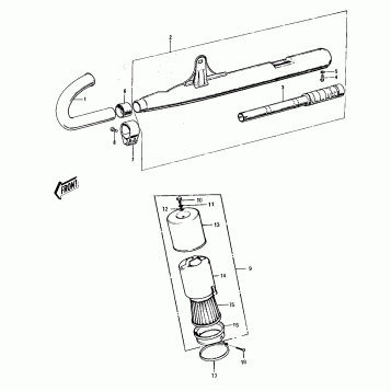 AIR CLEANER/MUFFLER ('74-'75)