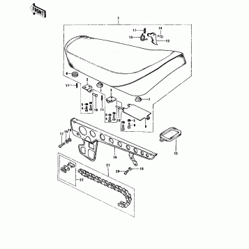 SEAT/CHAIN COVER/CHAIN ('74-'75)