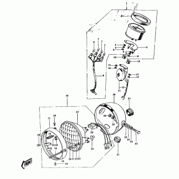 METER/HEADLIGHT ('74-'75)
