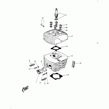 CYLINDER HEAD/CYLINDER ('70-'73)