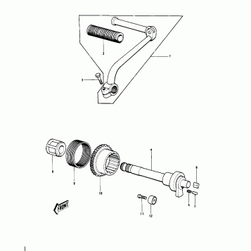 KICKSTARTER MECHANISM ('70-'73)