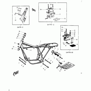 FRAME/FRAME FITTINGS ('70-'73)