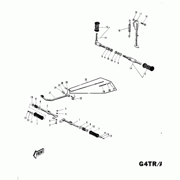 FOOTRESTS/STAND/BRAKE PEDAL G4TR/A/B ('7