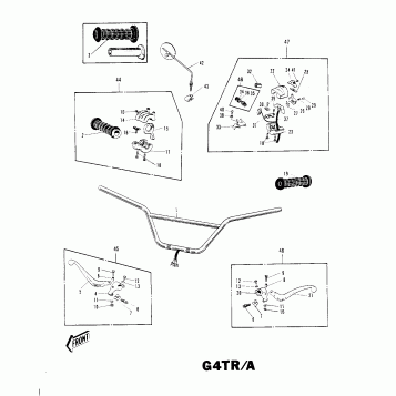 HANDLEBAR G4TR/A 1/2 ('70-'73)