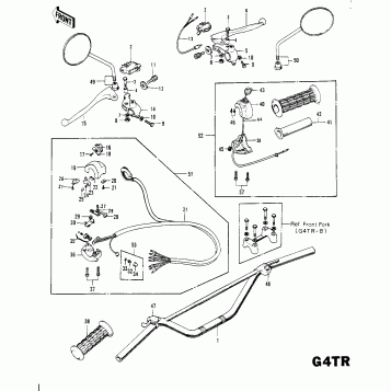 HANDLEBAR G4TR-B 1/2 ('70-'73)