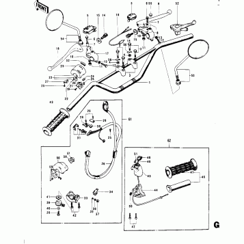 HANDLEBAR G4TR-C 1/2 ('70-'73)