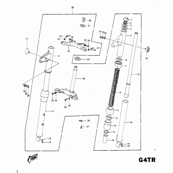 FRONT FORK G4TR-C ('70-'73)