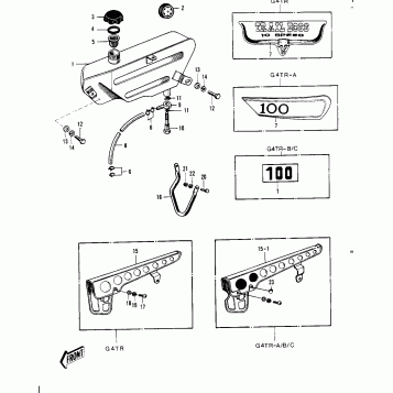 OIL TANK/CHAIN COVER ('70-'73)