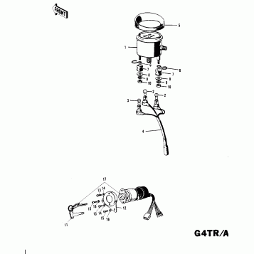 METER/IGNITION SWITCH G4TR/A/B ('70-'73)