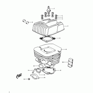 CYLINDER HEAD/CYLINDER ('74-'75)