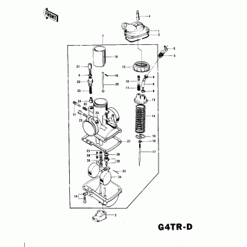 CARBURETOR G4TR-D ('74-'75)