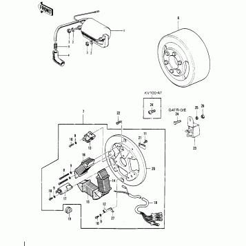 IGNITION/GENERATOR 1/2 ('74-'75)