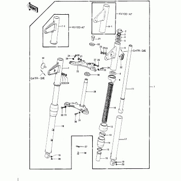 FRONT FORK ('74-'75)