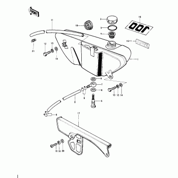 OIL TANK/CHAIN COVER ('74-'75)