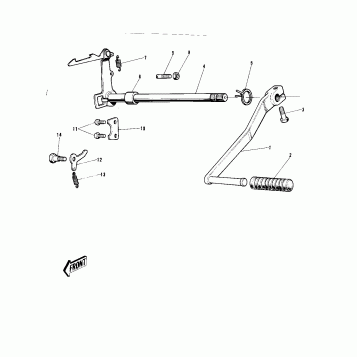 GEAR CHANGE MECHANISM ('72-'73 G5-A)