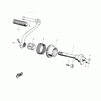 KICKSTARTER MECHANISM ('72-'73 G5-A)