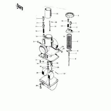CARBURETOR ('72-'73 G5-A)