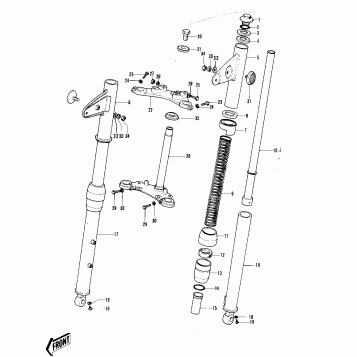 FRONT FORK ('72-'73 G5-A)