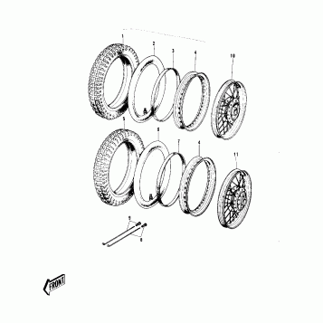 WHEELS/TIRES ('72-'73 G5-A)