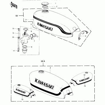 FUEL TANK ('72-'73 G5-A)