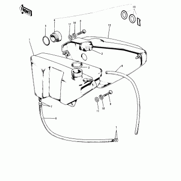 SIDE COVER/OIL TANK ('72-'73 G5-A)
