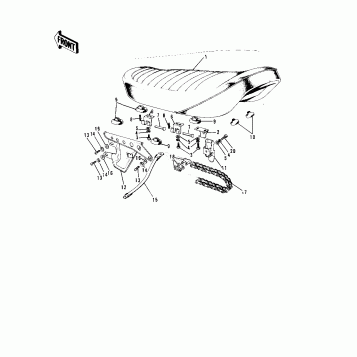 SEAT/CHAIN COVER/CHAIN ('72-'73 G5-A)
