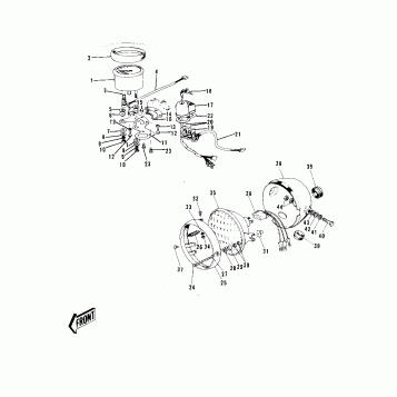 METERS/HEADLIGHT ('72-'73 G5-A)