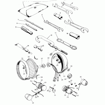 OWNER TOOLS/OPTIONAL PARTS ('72-'73 G5-A